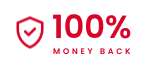 100% money back guarantee seal